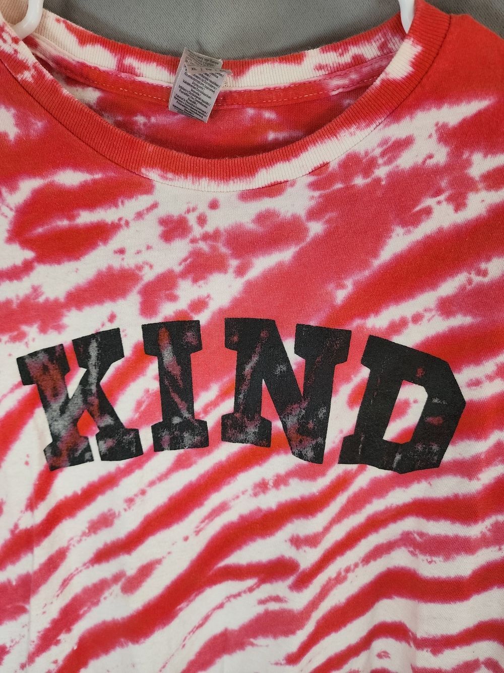 XLarge Red Tie-Dye "KIND" Graphic Tee